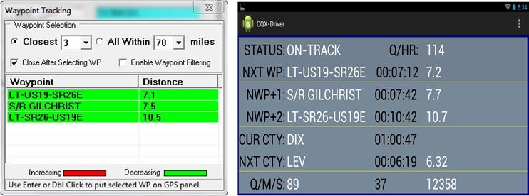Multi-Waypoint - CQX Driver Displays